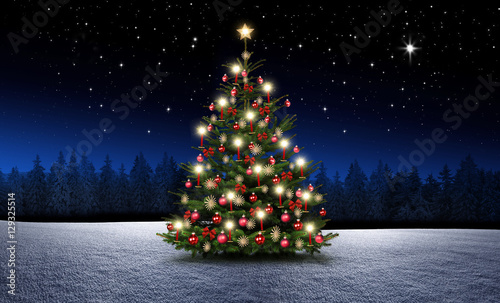 Weihnachtsbaum mit Kerzen