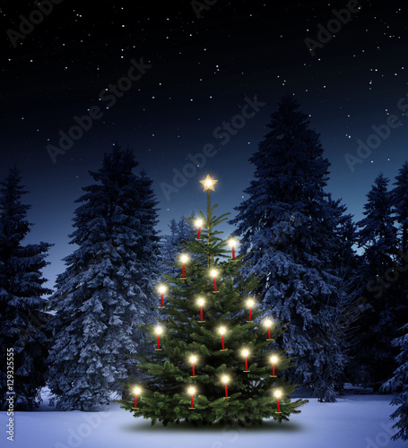 Weihnachtsbaum mit Kerzen