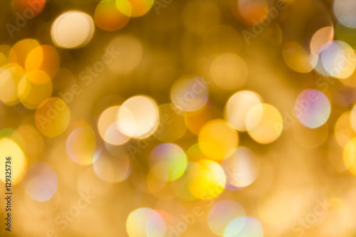 Densely golden bokeh for Xmas New Year theme
