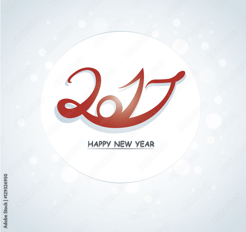 Happy new year 2017 Text Design vector