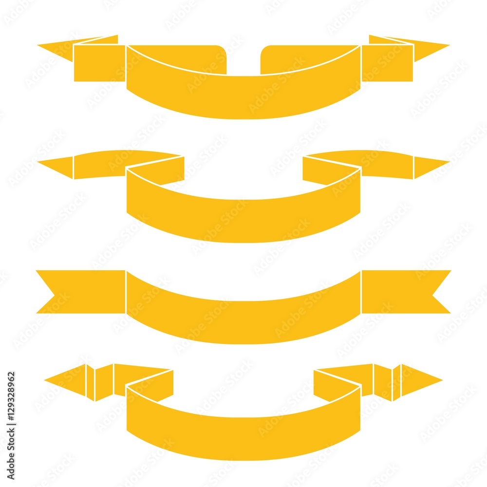 Yellow ribbons set