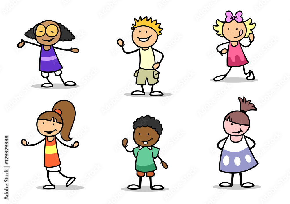 Viele verschiedene Kinder als Gruppe Viele verschiedene Kinder als Gruppe