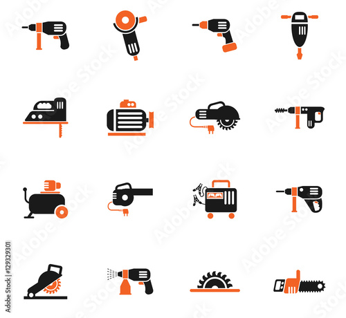 machine tools icon set