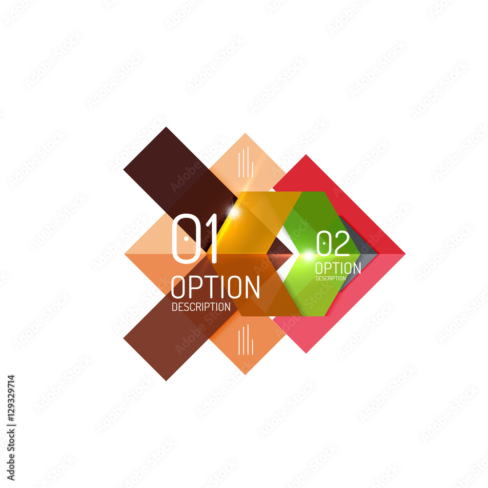Geometric modern infographic options templates Geometric modern infographic options templates