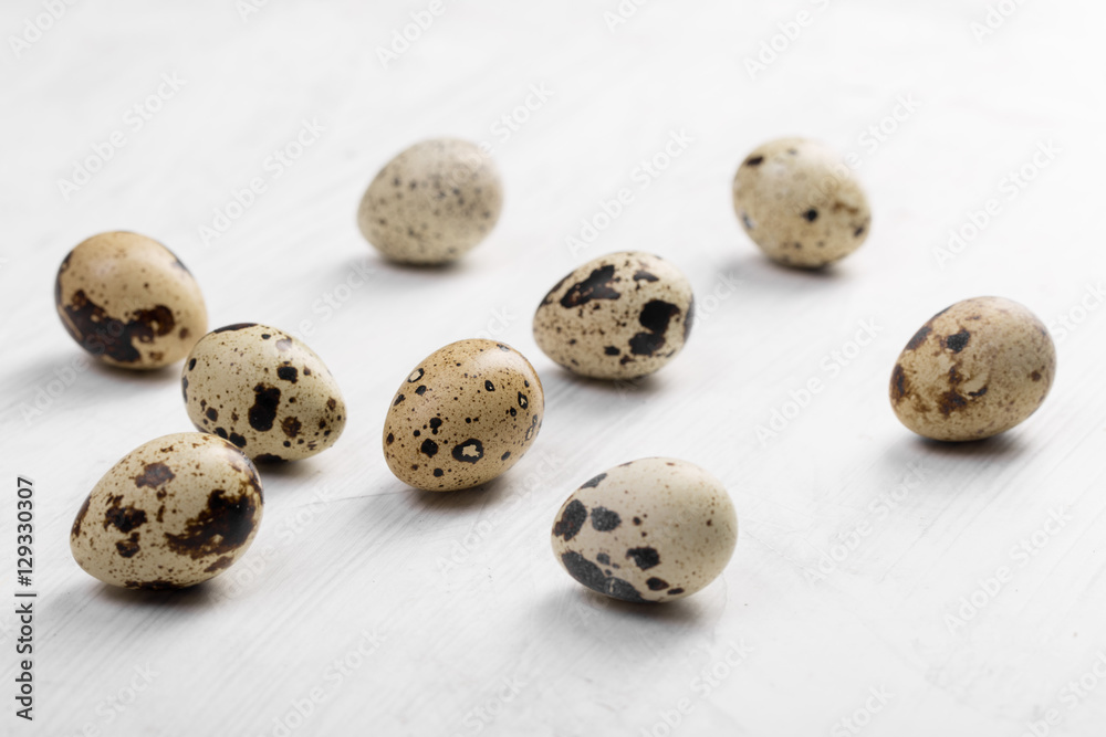 Food: group of quail eggs and egg, isolated on white background Food: group of quail eggs and egg, isolated on white background