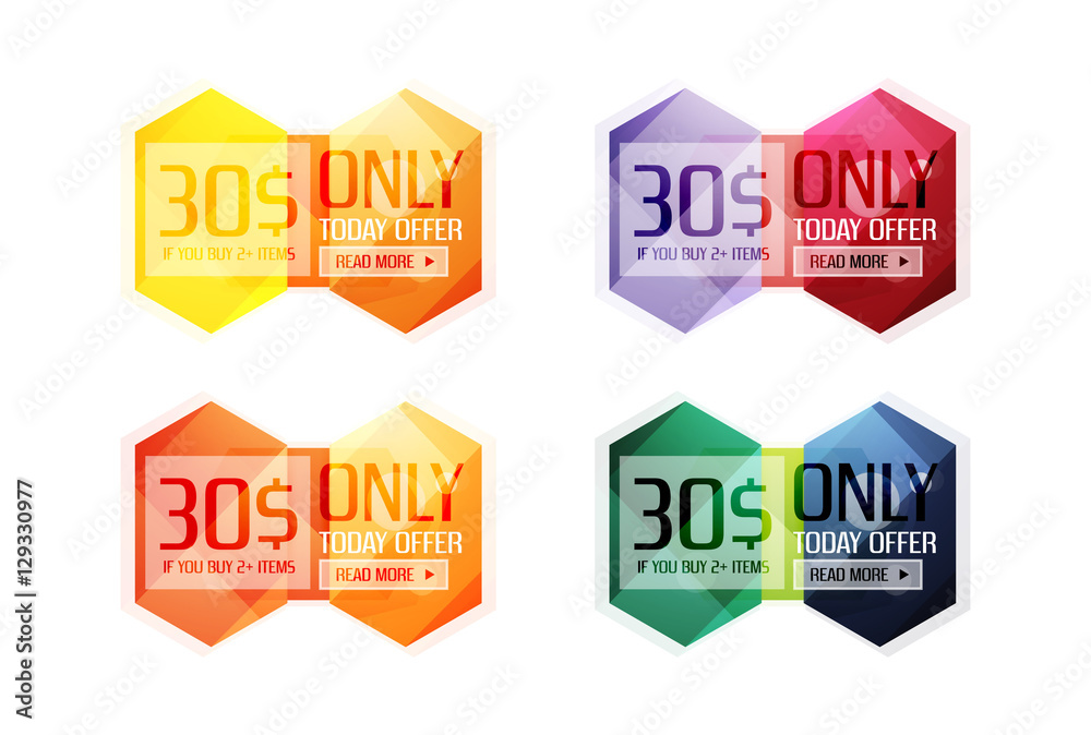 Fototapeta premium Vector special offer stickers and banners