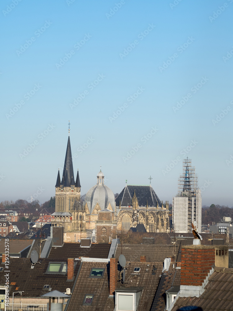 Aachen Dom Cathedral - Rooftop view - December 2016, Germany