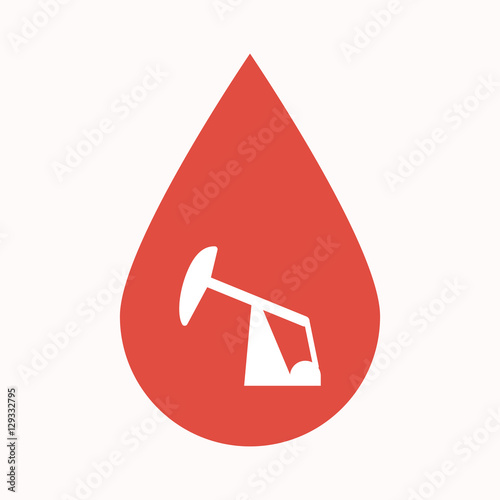 Isolated blood drop with a horsehead pump