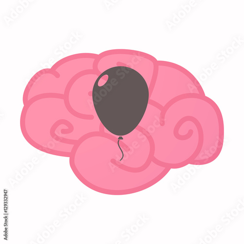 Isolated brain with a balloon