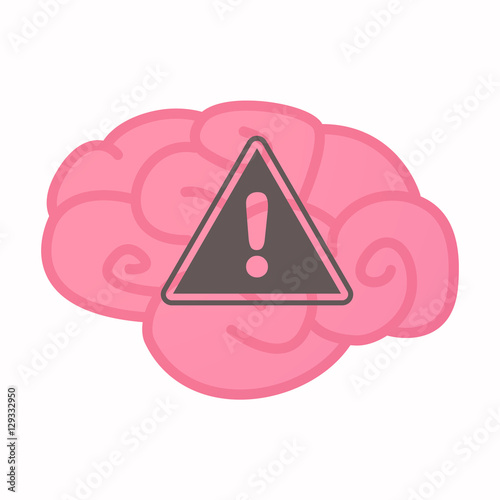 Isolated brain with a warning signal