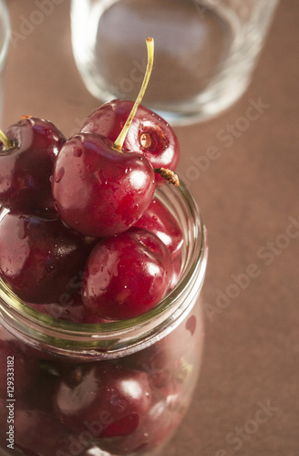 Sweet cherries as a background/ full frame