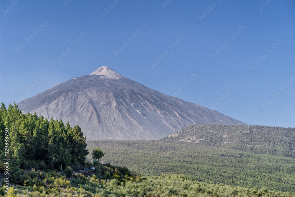 Scenic view of Mount Teide volcano rising from sea level up to 3718 meters (12198 ft). Tenerife, Canary Islands. Scenic view of Mount Teide volcano rising from sea level up to 3718 meters (12198 ft). Tenerife, Canary Islands.