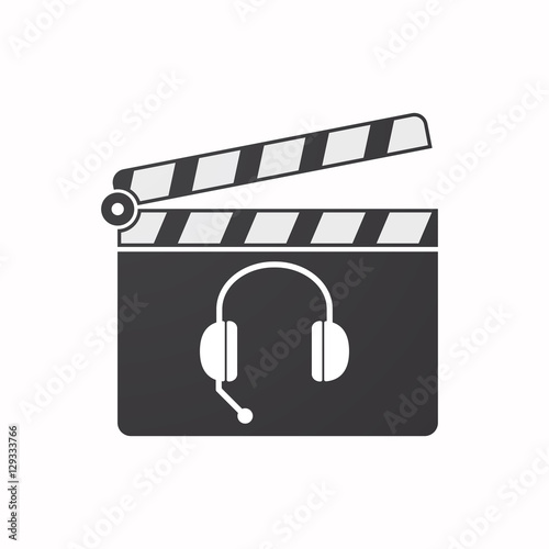 Isolated clapper board with  a hands free phone device