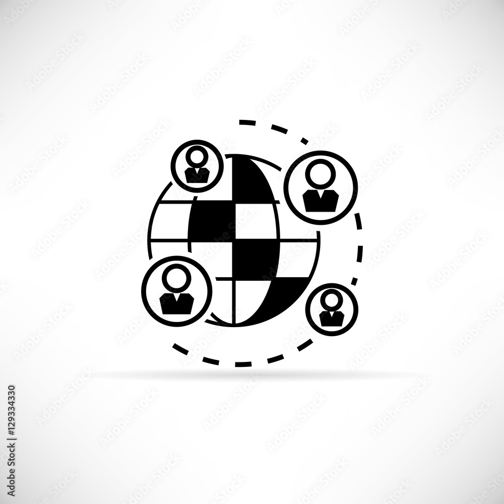 people network and globe people network and globe