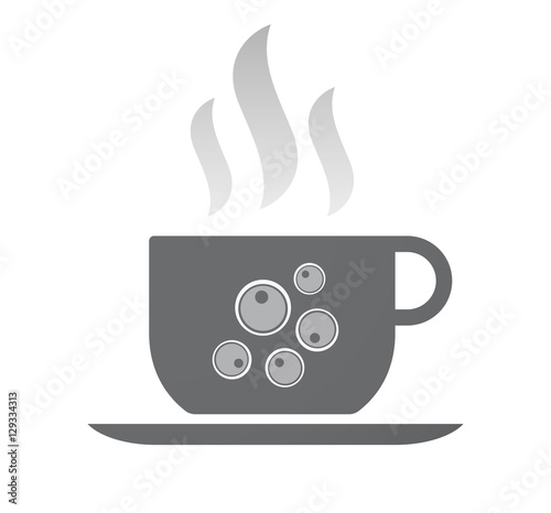 Isolated coffee cup with oocytes