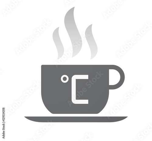 Isolated coffee cup with  a celsius degree sign