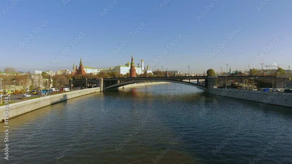 The Kremlin. Aerial view of the capital of Russia - Moscow. 4K The Kremlin. Aerial view of the capital of Russia - Moscow. 4K