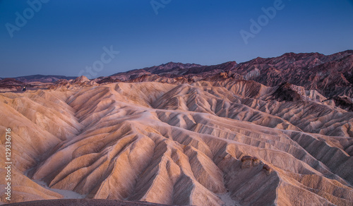 Zabriskie Point at sunset, Death Valley National Park, California, USA