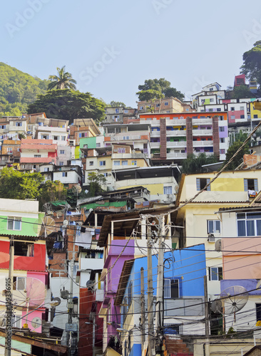 Brazil, City of Rio de Janeiro, View of the Favela Santa Marta. photo