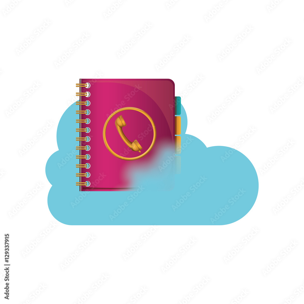 Agend and cloud computing icon. Storage technology and virtual theme. Isolated design. Vector illustration Agend and cloud computing icon. Storage technology and virtual theme. Isolated design. Vector illustration