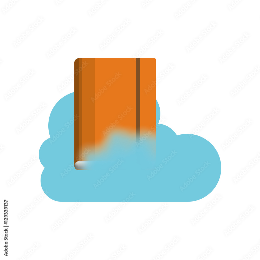 Notebook and cloud computing icon. Storage technology and virtual theme. Isolated design. Vector illustration Notebook and cloud computing icon. Storage technology and virtual theme. Isolated design. Vector illustration