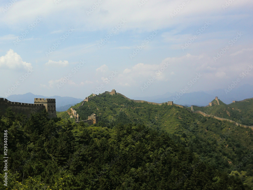 Great wall of China crumbling historical marvel with crumbling old stairs Great wall of China crumbling historical marvel with crumbling old stairs