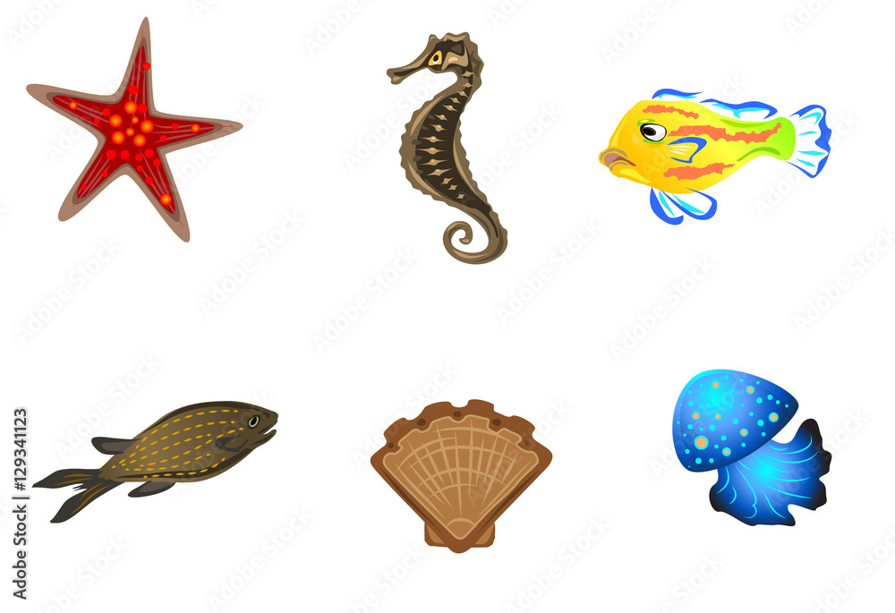 Six marine inhabitants