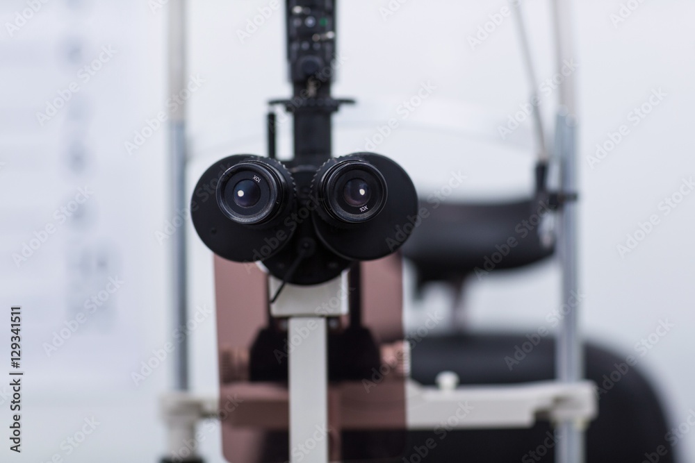 Close-up of biomicroscope Close-up of biomicroscope