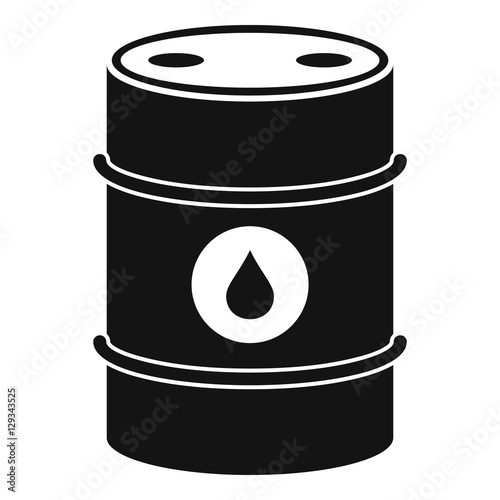 Metal oil barrel icon. Simple illustration of metal oil barrel vector icon for web