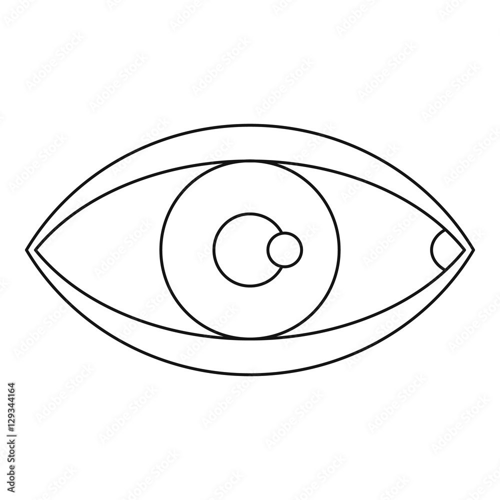 Eye icon. Outline illustration of eye vector icon for web Eye icon. Outline illustration of eye vector icon for web
