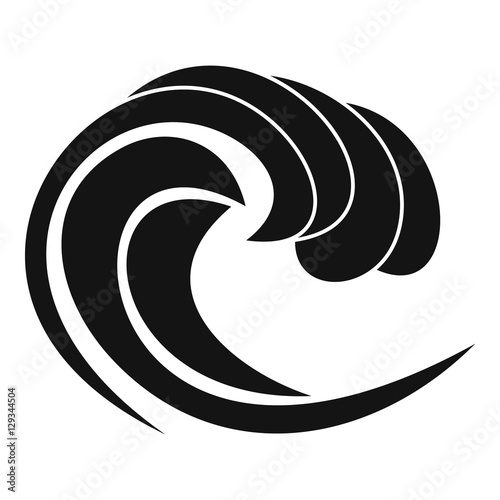 Wave of sea tide icon. Simple illustration of wave of sea tide vector icon for web
