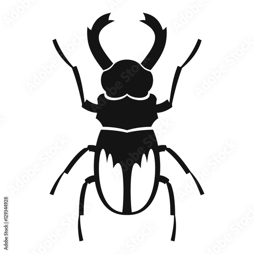 Rhinoceros beetle icon. Simple illustration of rhinoceros beetle vector icon for web