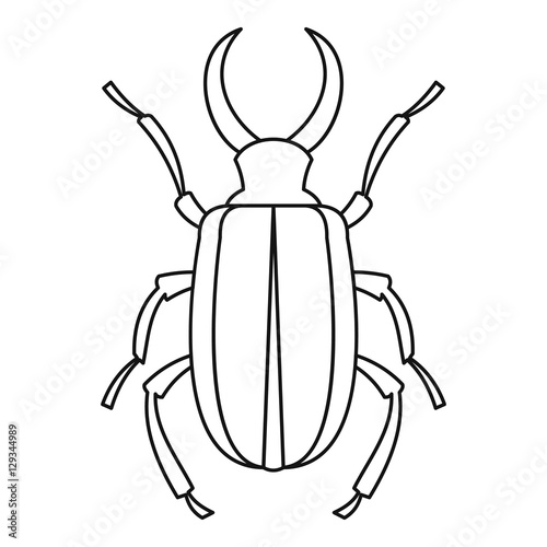 Lucanus cervus beetle icon. Outline illustration oflucanus cervus beetle vector icon for web