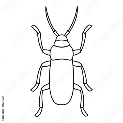 Beetle bug icon. Outline illustration of beetle bug vector icon for web