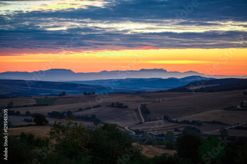 Sunrise in the early morning