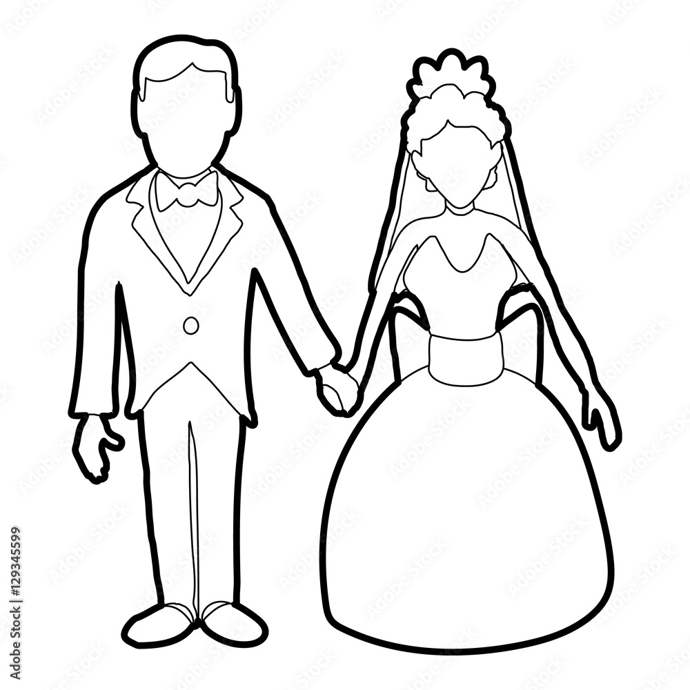 Wedding icon. Outline illustration of wedding vector icon for web Wedding icon. Outline illustration of wedding vector icon for web