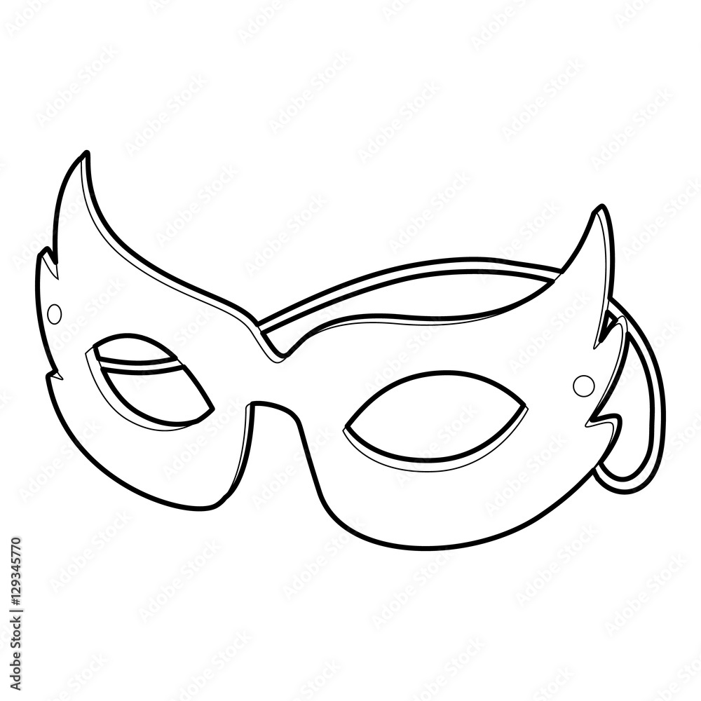 Mask icon. Outline illustration of mask vector icon for web Mask icon. Outline illustration of mask vector icon for web
