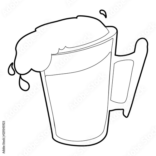 Beer icon. Outline illustration of beer vector icon for web