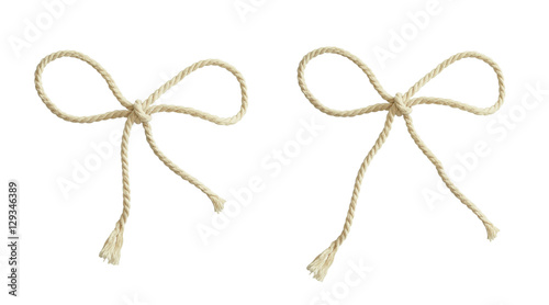 White cotton rope bows