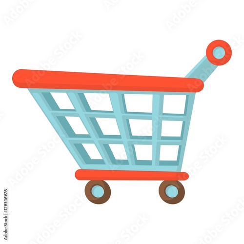 Shopping cart icon. Cartoon illustration of shopping cart vector icon for web