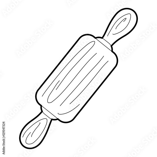 Rolling pin icon. Outline illustration of rolling pin vector icon for web