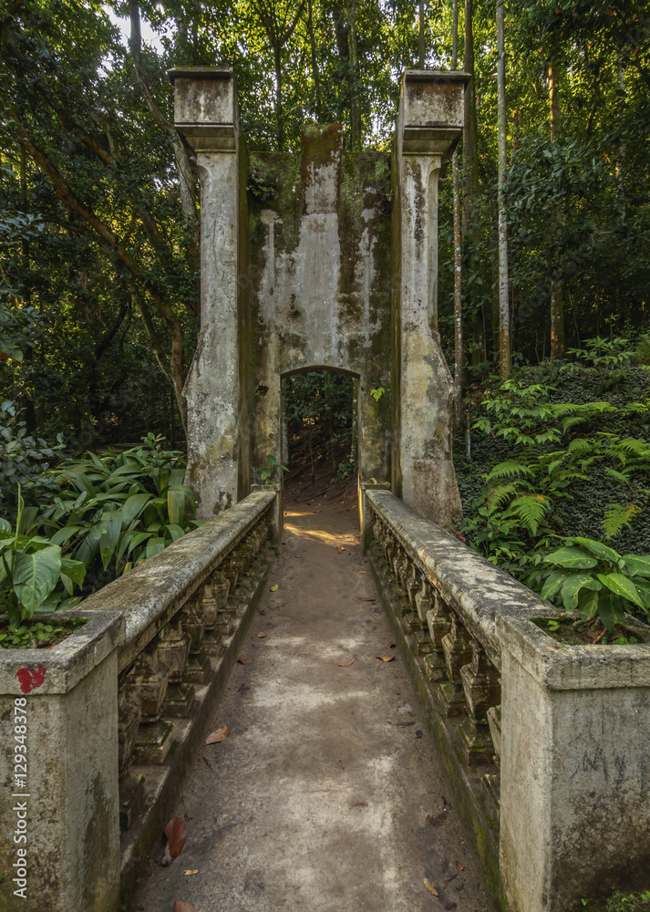 Brazil, City of Rio de Janeiro, Jardim Botanico Neighborhood, View of the Parque Lage. Brazil, City of Rio de Janeiro, Jardim Botanico Neighborhood, View of the Parque Lage.