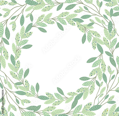 Wallpaper Mural Floral Frame-Beautiful vintage wreath Torontodigital.ca