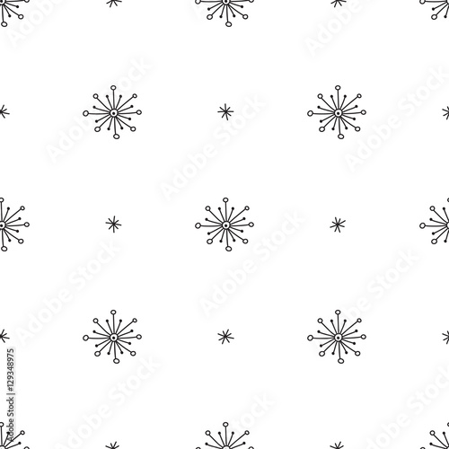 snowflakes seamless pattern light 4