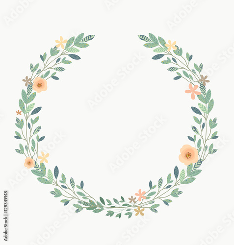 Floral Frame-Beautiful vintage wreath