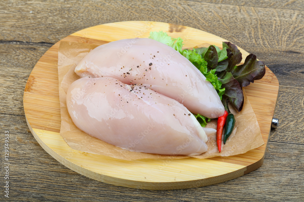 Raw chicken breast