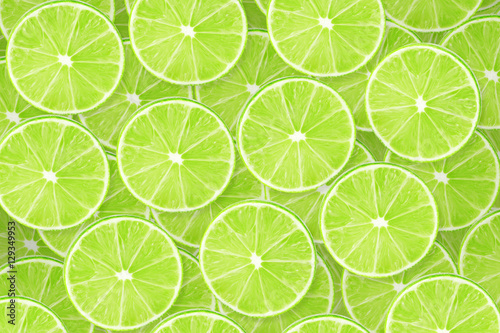 Background of lime sliced pieces
