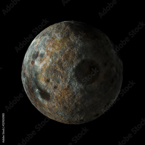 Fototapeta Naklejka Na Ścianę i Meble -  Alien Solar system planet on black background 3d rendering.