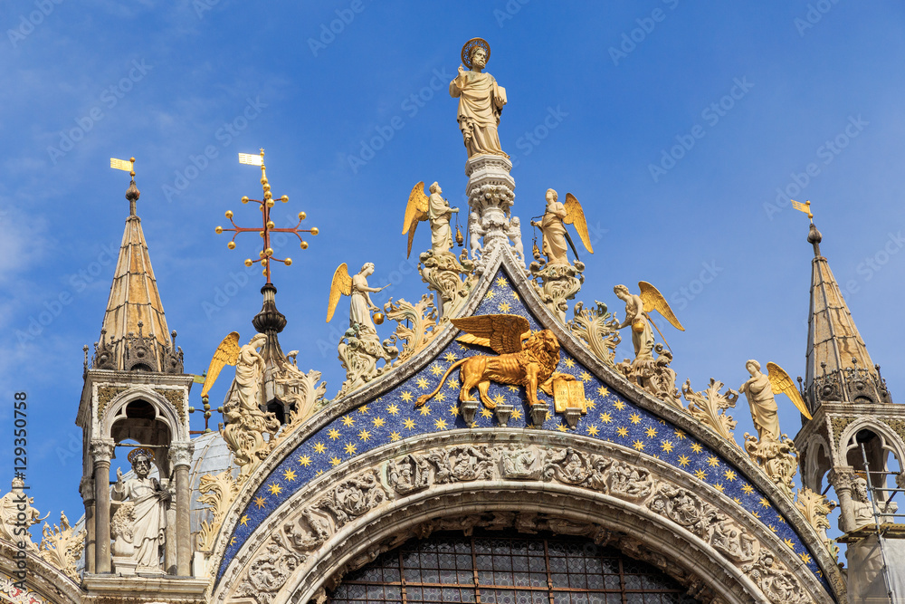 Italy, Venice, Doge's Palace, a monument of Gothic architecture, April 2016