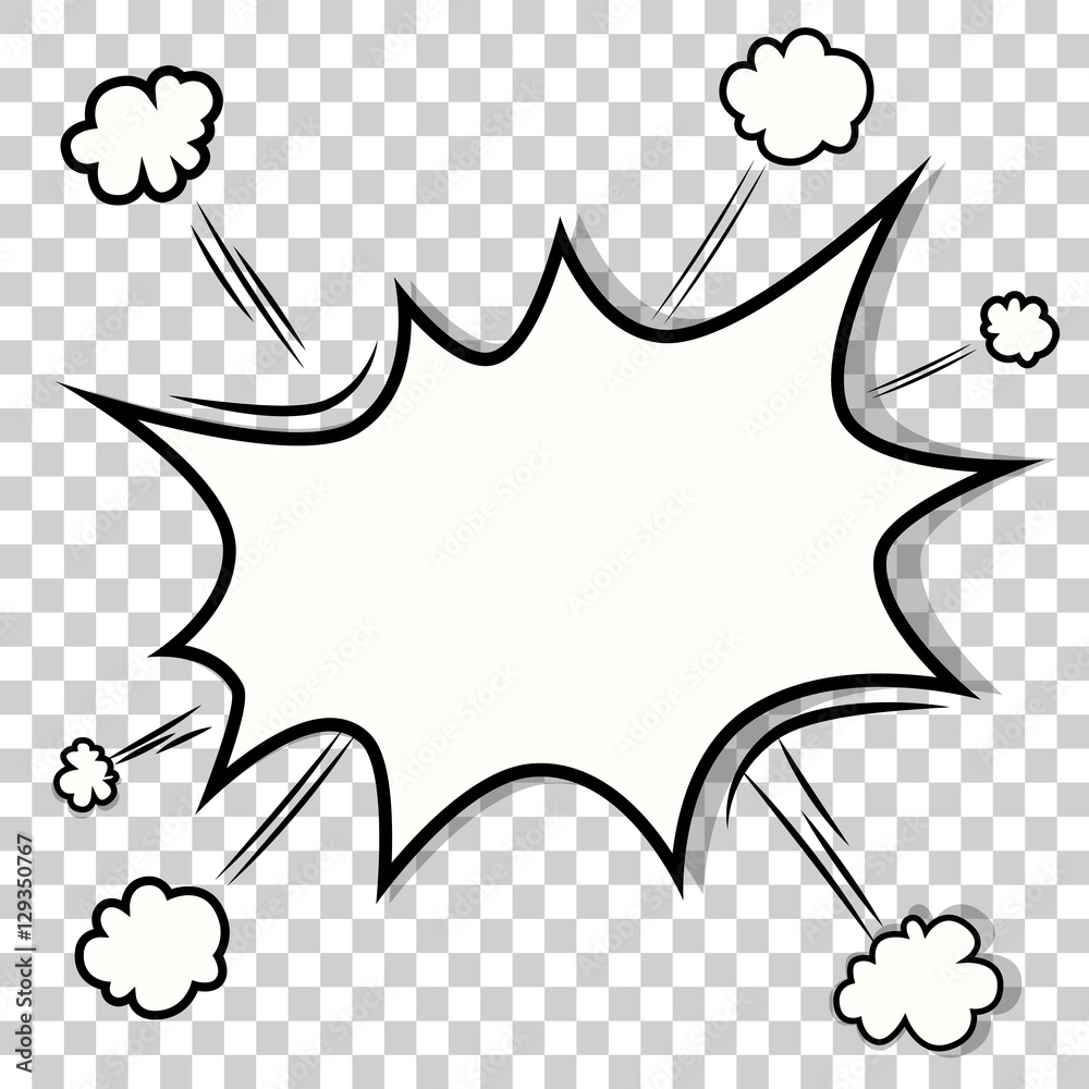 Transparent template. Boom comic book explosion Stock Vector | Adobe Stock